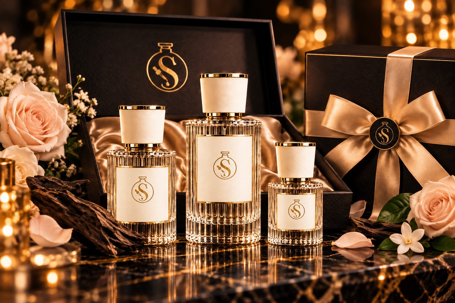 Scentara gift packaging and perfume bottle